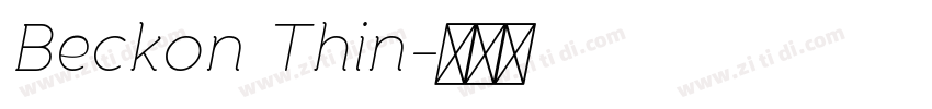 Beckon Thin字体转换